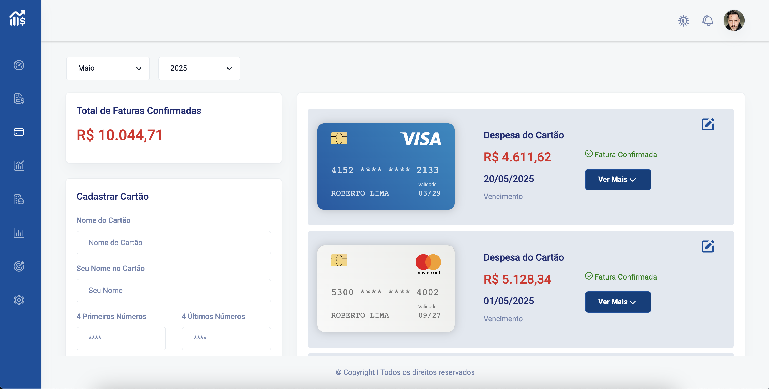 Controle de Cartão de Crédito